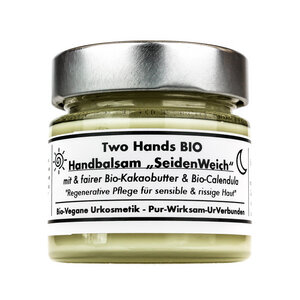Handbalsam „SeidenWeich“ mit fairer Bio-Kakaobutter & Bio-Calendula - Bio Vegan - Two Hands BIO