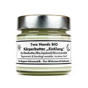 Körperbutter „EinKlang“ mit Bio-Lavendelöl - für Gesicht & Körper - Bio Vegan - Two Hands BIO
