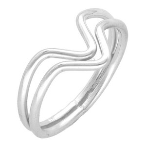 Silber Ring doppel V Fair-Trade und handmade - pakilia