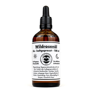 Wildrosenöl - Bio - Vegan - Kaltgepresst - Hagebuttenkernöl - 100 ml - Two Hands BIO