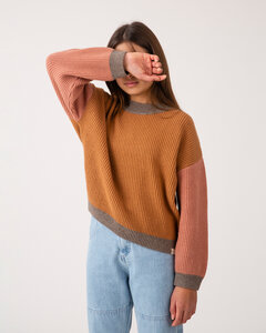 Gestrickter Pullover mit Stehkragen für Kinder aus recycelter Wolle / Mock Neck Sweater - Matona