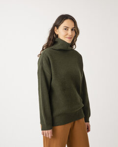 Strickpullover mit Stehkragen für Frauen aus recycelter Wolle / High Neck Sweater - Matona