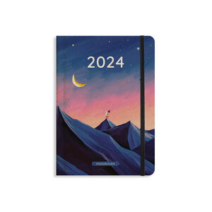 Nachhaltiger A5 Kalender Samaya 2024 Farbe: Purple (DE/EN) - Matabooks
