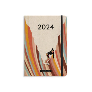 Nachhaltiger A5 Jahresplaner Samaya 2024 Farbe: Coral (DE/EN) - Matabooks