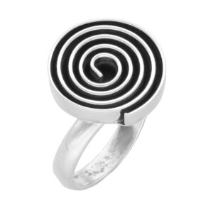 Silber Ring Labyrinth rund Fair-Trade und handmade - pakilia