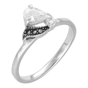 Silber Ring Kristalltropfen Fair-Trade und handmade - pakilia