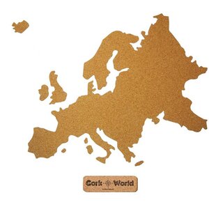 Europa als Pinnwand aus Kork XXL ca. 85x60 cm - Kork-Deko