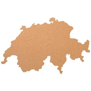 Schweiz als Pinnwand aus Kork XXL ca. 80x50 cm - Kork-Deko