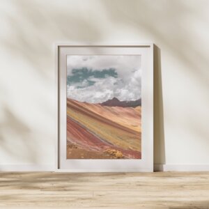 Poster, Rainbowmountain Peru, Regenbogenberge Perus, Landschaftsposter, Landscape, A0, A1, A2, A3, A4 - verdonna
