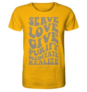 Serve Love Give - Yoga T-Shirt unisex gelb - YogiCompany