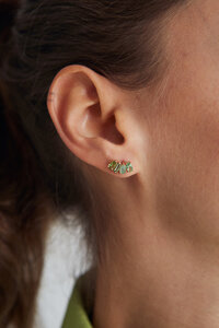 All Green Single Earrings - Jutelaune