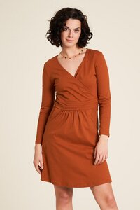 Feminines Jersey-Kleid in Wickeloptik (W23E01) - TRANQUILLO
