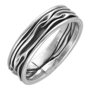 Silber Ring schmale Wellen Fair-Trade und handmade - pakilia