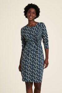 Feminines Jersey-Kleid mit Knotendetail (W23E06) - TRANQUILLO