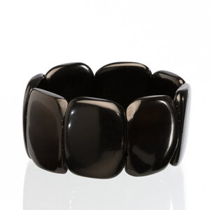 Tagua Armreif Armband schwarz - Bea Mely