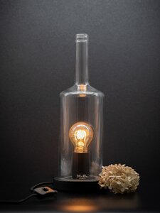 Lampe und WINDLICHT aus der 3l Flasche (35cm hoch) - MaBe