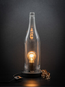 Lampe und WINDLICHT aus der 3l Flasche (40cm hoch) - MaBe