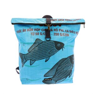 Rolltop Rucksack aus recycelten Zement- oder Fischfuttersäcken - Tantor - MoreThanHip
