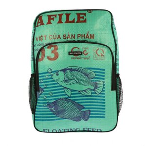 Laptop-Rucksack 15,6 Zoll aus recycelten Zement- oder Fischfuttersäcken - Trong - MoreThanHip