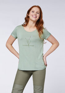 T-Shirt aus Viskose-Elasthanmix mit Gardening-Print - Gardena