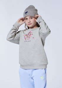 Mädchen-Sweater mit geblümtem Logo – GOTS zertifiziert - Polo Sylt