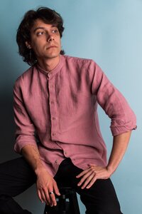 100% Hanf Shirt Herren Langarm Hemd, Regular Fit, Vegan - De IONESCU