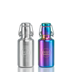 Sparset • 2x 0,5 l Edelstahltrinkflasche • extra leicht, auslaufsicher • ideal für Kinder - soulbottles