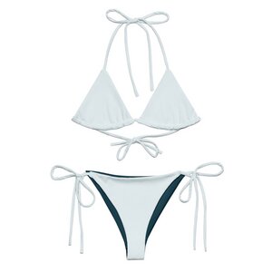 In 23 Farben Recycelter String-Bikini-Set umweltfreundlicher Triangel-Bikini - PepMelon