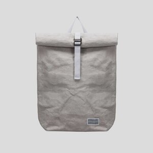 Pine - Rolltop Rucksack aus Kraftpapier, 28l, grau, wasserabweisend - Paper & Sons