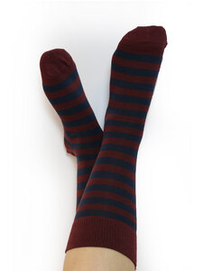 Damen/Herren Ringel Socken Bio-Baumwolle (6er Pack) - Albero Natur