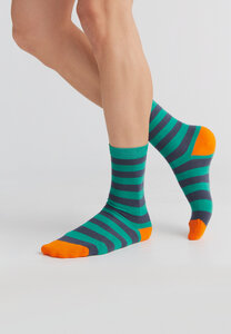 Damen/Herren Ringel Socken Bio-Baumwolle - Albero Natur