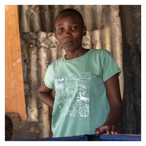Damen T-Shirt aus Bio-Baumwolle „Serengeti" Mintgrün - Kipepeo-Clothing