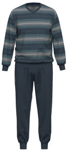 Herren Schlafanzug Pyjama-Set lang reine Bio-Baumwolle - Ammann
