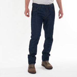 dunkleblaue Jeans RELAXED NAVY aus 100% Bio-Baumwolle ohne Elasthan in leichter tapered Form - fairjeans