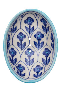 Blue Pottery Seifenschale von Hand geformt und bemalt - TRANQUILLO