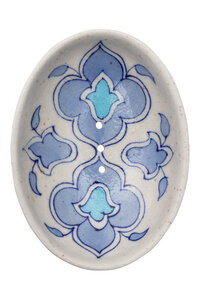 Blue Pottery Seifenschale von Hand geformt und bemalt - TRANQUILLO