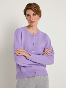 Boxy Strickjacke aus Bio-Schurwolle und Bio-Baumwolle - LANIUS