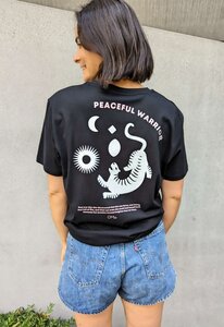 Yoga Shirt | PEACEFUL WARRIOR | BLACK - OMlala