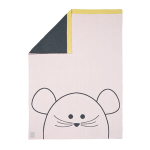 Lässig Babydecke Little Chums Mouse100 % Bio-Baumwolle 70 x100 cm   - Lässig