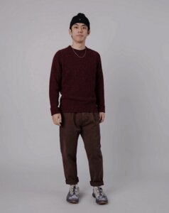 Raglan Wool Sweater Bordeaux - Brava Fabrics