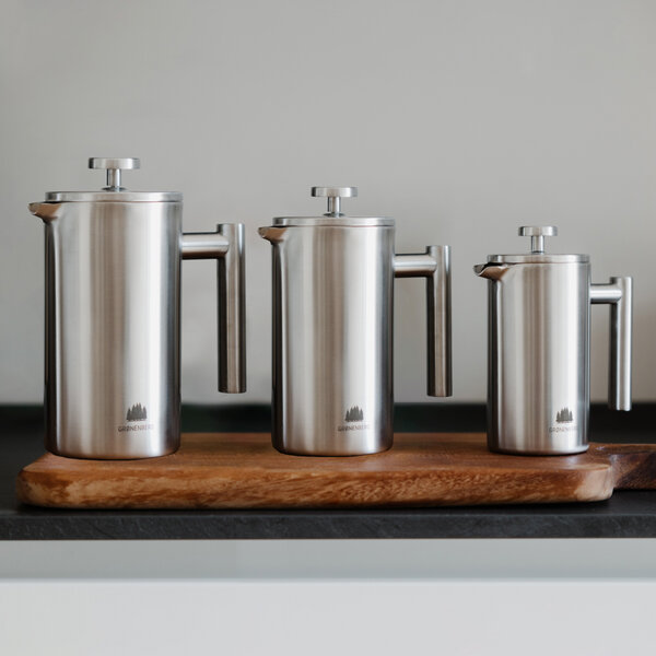 GROENENBERG Kaffee Spar Set 3 French Press (3 Größen) + Bio