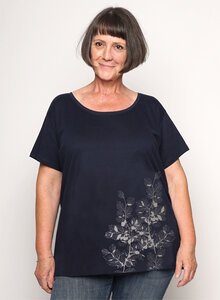 Damen Loosefit Shirt Buchenzauber - Peaces.bio - handbedruckte Biomode