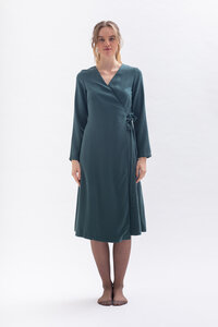 Wickelkleid Kleid CU-RIIE aus Tencel in grün, rot und blau - Studio Hertzberg