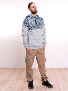 Iso-Yeah Kapuzenpullover Grau | Blau - bleed