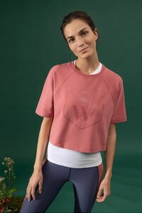 Yoga Sweat T-Shirt cropped "Cozy" - Soulwear