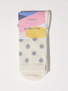 Socken mit Punkten aus Bio-Baumwolle und Bio-Schurwolle - LANIUS