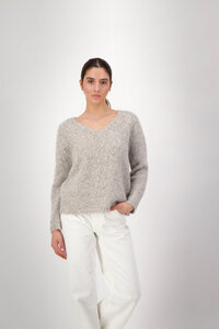 Alpaka Pullover - Ecume V Neck Sweater - aus Bio-Baumwolle und Alpakawolle - Les Racines Du Ciel