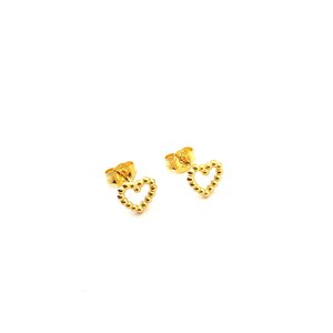 Ohrringe Love Herz - 925 Silber/18k Gold Vermeil - MOANINA