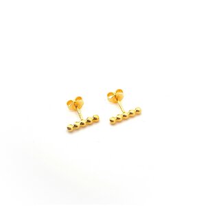 Ohrringe Santo Minimal Studs - 925 Silber/18k Gold Vermeil - MOANINA