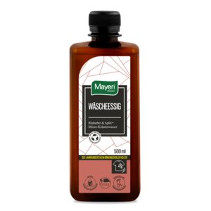 WÄSCHEESSIG 30x, 500 ml Rhabarber & Apfel, Minze-Kräuterwasser - Mayeri Organic